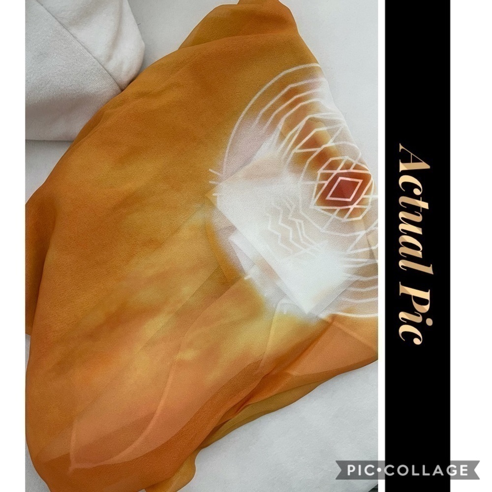 Deep Golden Sunset Midi Kimono - Picture 3 of 4